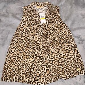 Michael Kors Leopard Print Blouse